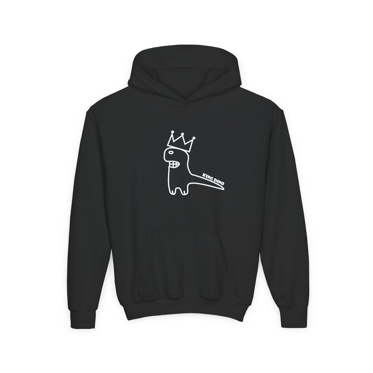 Crown Dinosaur Hoodie for Kids, Fun Youth Sweater, Comfortable Sweatshirt for Gifts, Birthday Outfits, School Wear, Playtime Apparel