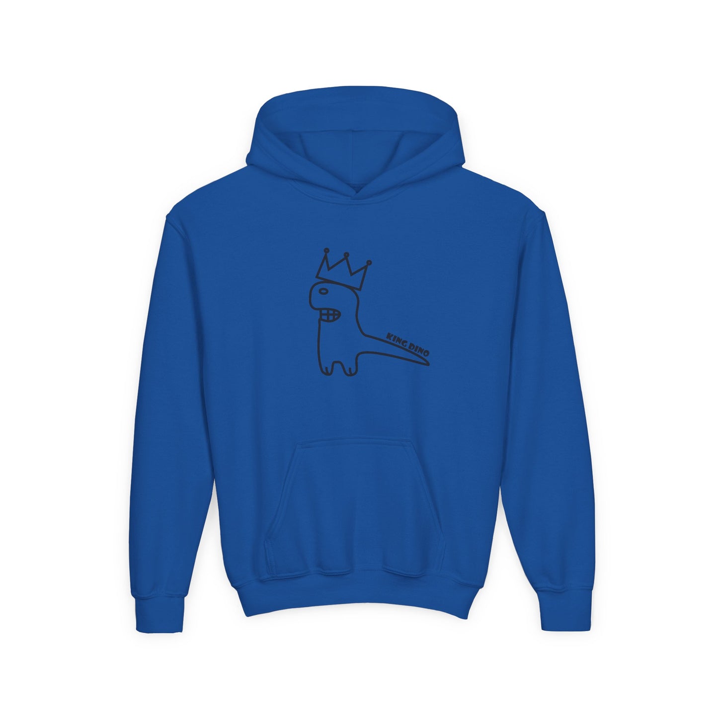 Crown Dinosaur Hoodie for Kids, Fun Youth Sweater, Comfortable Sweatshirt for Gifts, Birthday Outfits, School Wear, Playtime Apparel