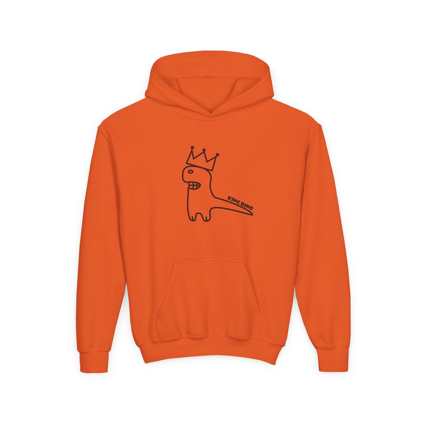 Crown Dinosaur Hoodie for Kids, Fun Youth Sweater, Comfortable Sweatshirt for Gifts, Birthday Outfits, School Wear, Playtime Apparel