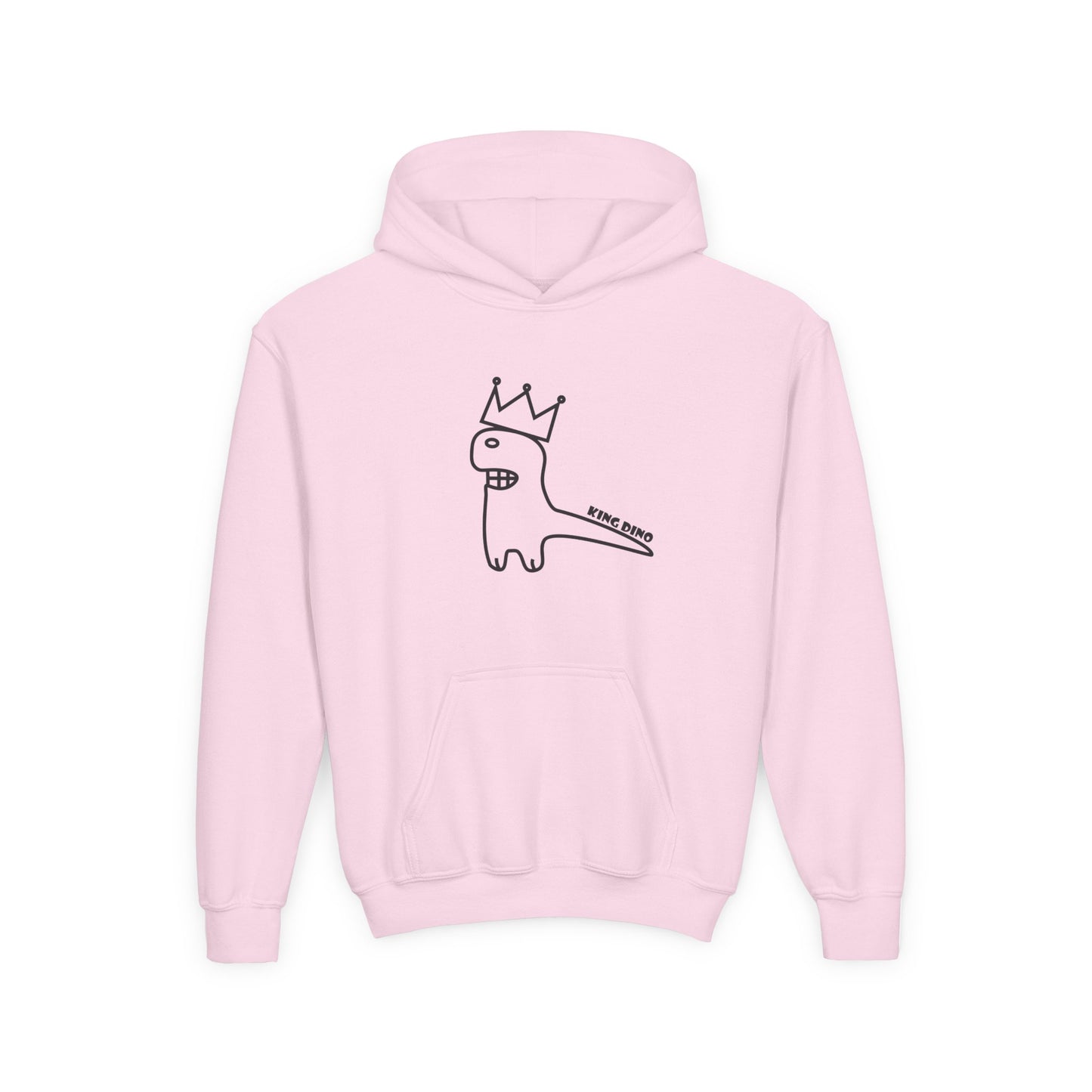 Crown Dinosaur Hoodie for Kids, Fun Youth Sweater, Comfortable Sweatshirt for Gifts, Birthday Outfits, School Wear, Playtime Apparel