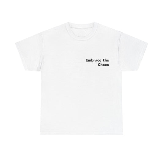 Graphic Tee — "Embrace the Chaos" Mindburst Back Print T-Shirt